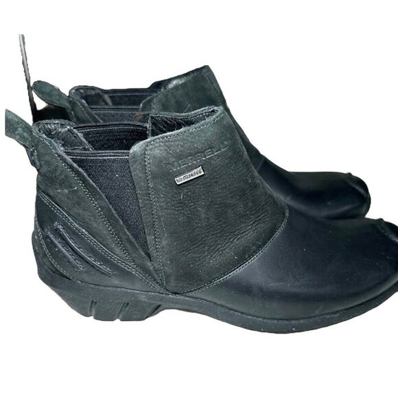 Merrell Shoes - Merrell Boots Shoe Stefania Waterproof Leather Black Ankle Rubber Heel Support 9